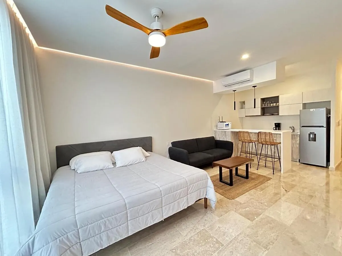 Tulum Aldea Zama Studio With Stable Wifi, Gym And Rooftop Pool Apartment